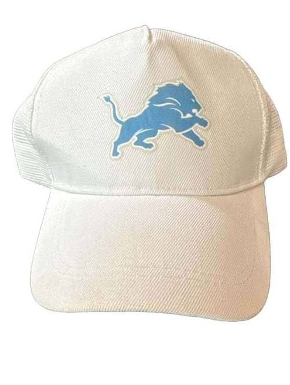 NFL Detroit Lions Trucker Hat White Mesh Snapback Adjustable